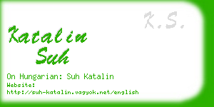katalin suh business card